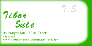 tibor sule business card