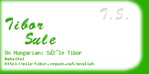 tibor sule business card